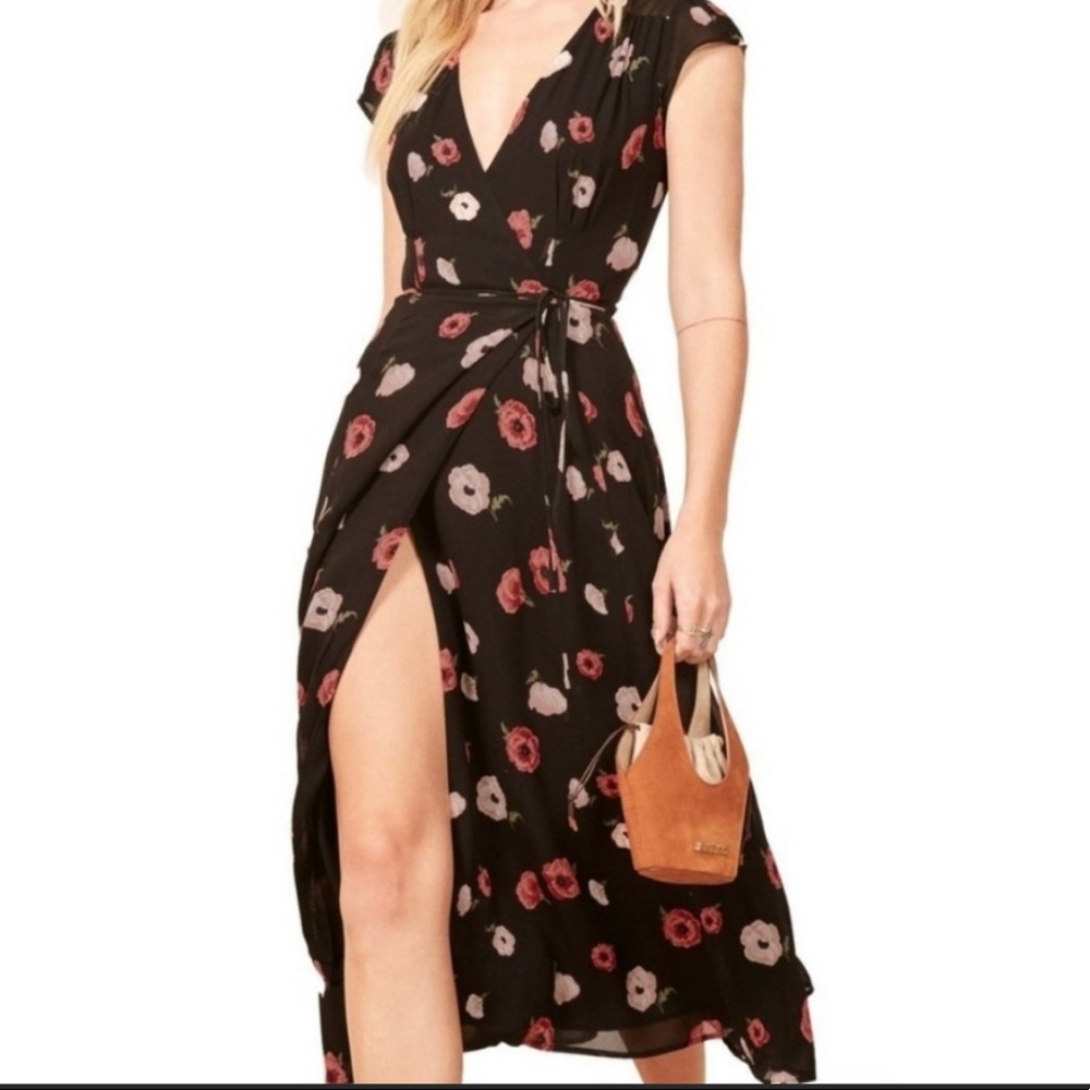 Reformation Floral Carina Wrap Dress - Midi